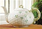 Belleek Shamrock Teapot